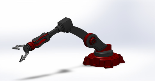 简易机械臂3D数模图纸 Solidworks设计缩略图