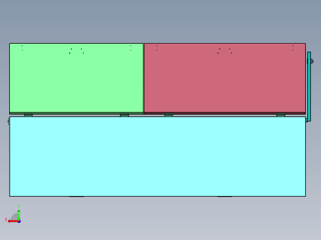 带小车电柜后视图