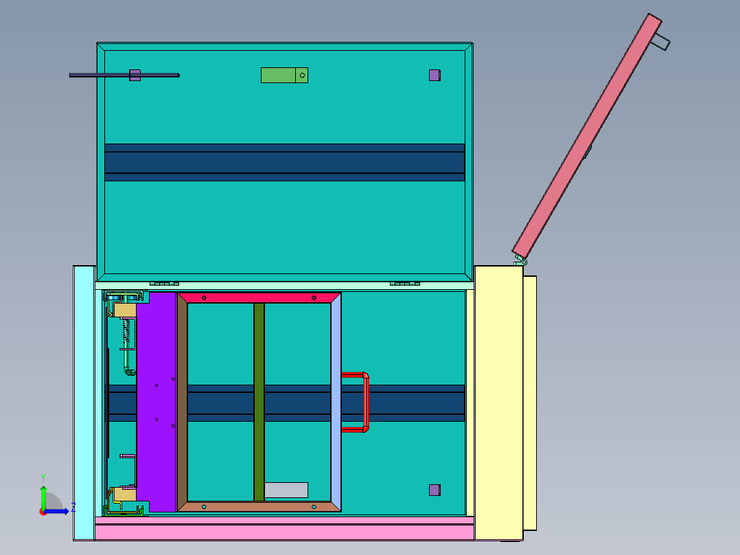 带小车电柜左视图