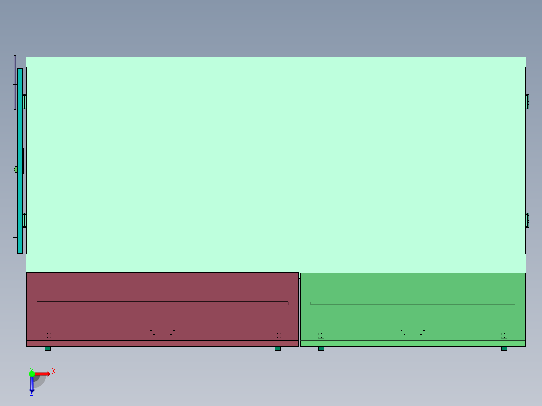 带小车电柜俯视图
