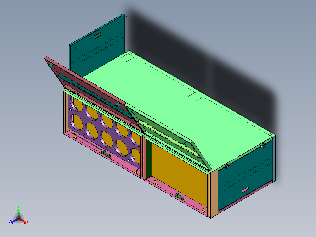 带小车电柜正等轴测图