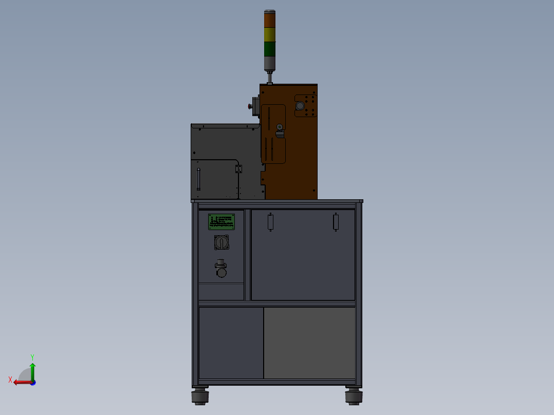 激光自动机后视图