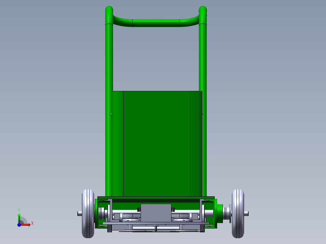 小型扫地机清扫机结构设计及仿真【含三维图+CAD图+文档】前视图