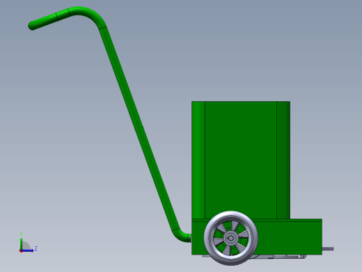 小型扫地机清扫机结构设计及仿真【含三维图+CAD图+文档】左视缩略图