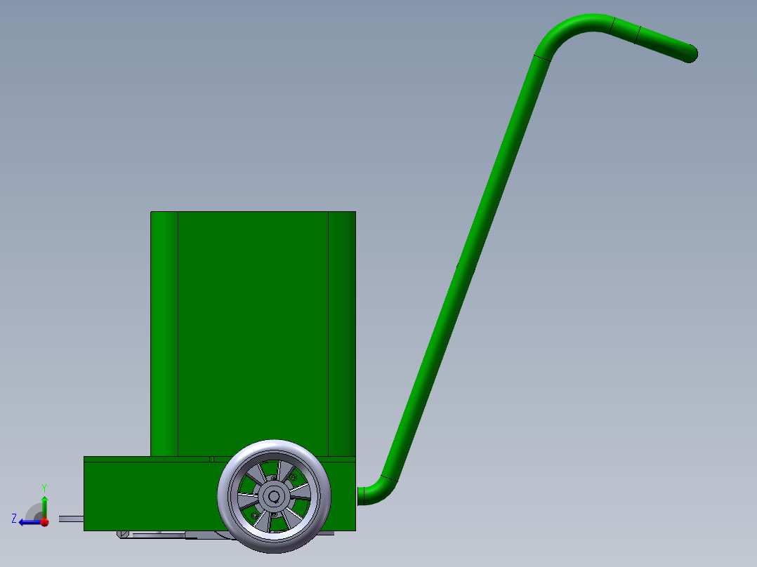 小型扫地机清扫机结构设计及仿真【含三维图+CAD图+文档】右视图