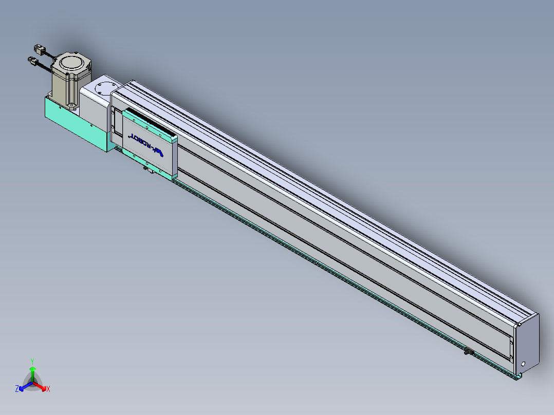威洛博VBC同步带传动一无尘环境VBC14-L45-S1000-BL-ZP75-C3正等轴测图