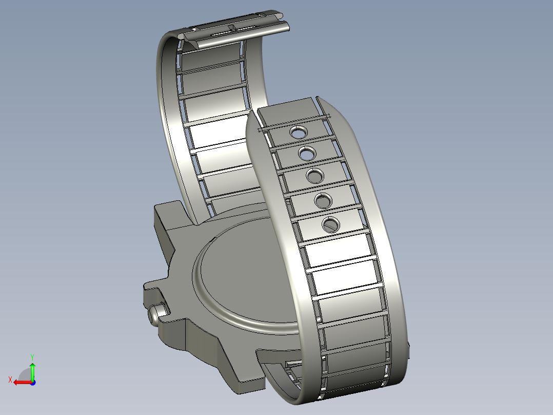 男士手表外观后视图
