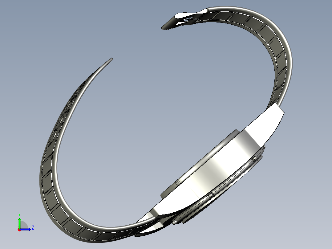 男士手表外观左视图