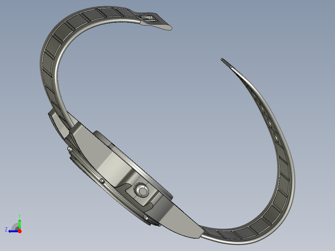 男士手表外观右视图