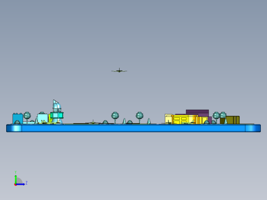 飞机模拟停机航模航空机场左视缩略图