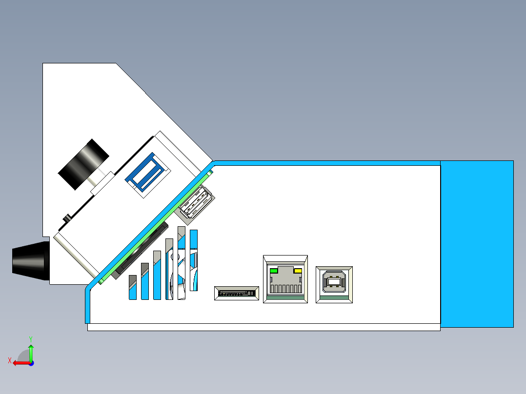 电器柜 电控柜 (101) 机械设计素材后视图
