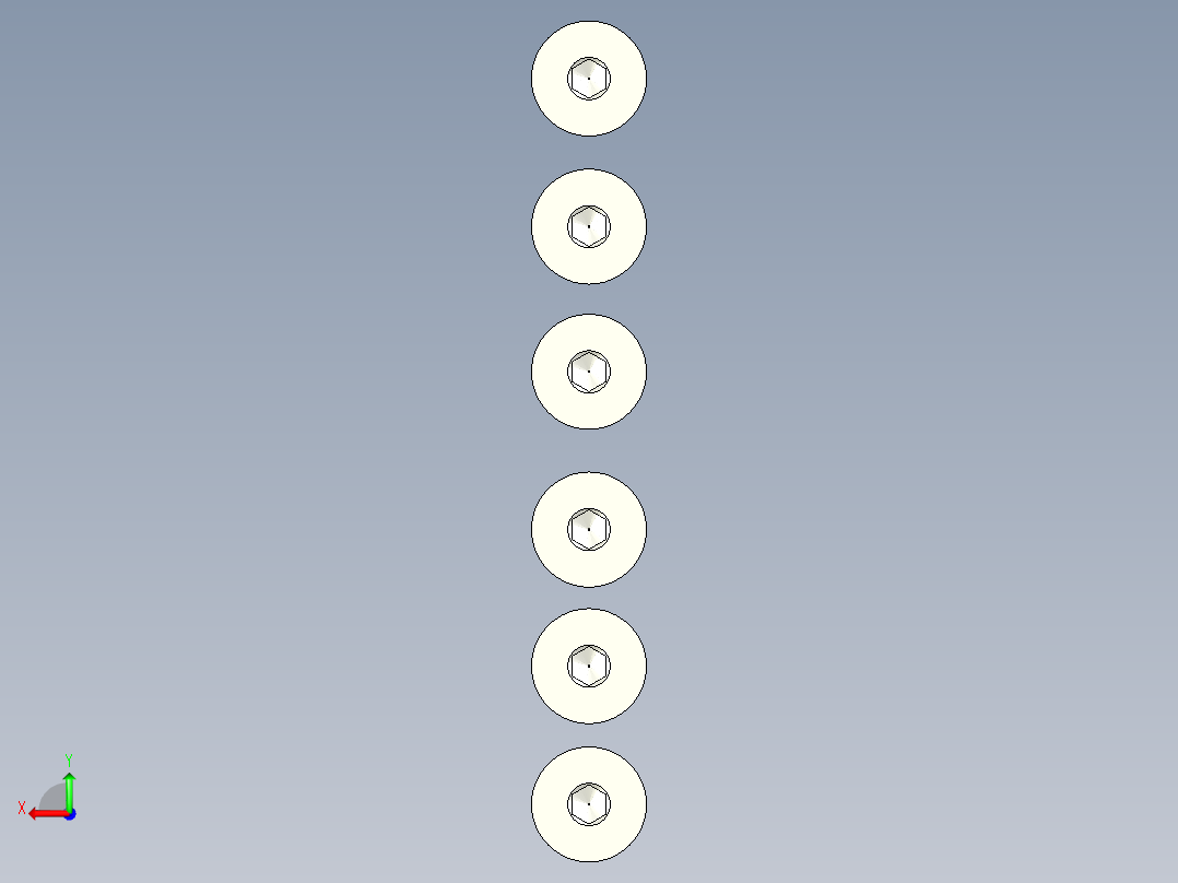 内六角螺栓-M3 Set_CSK Allen Bolt后视图