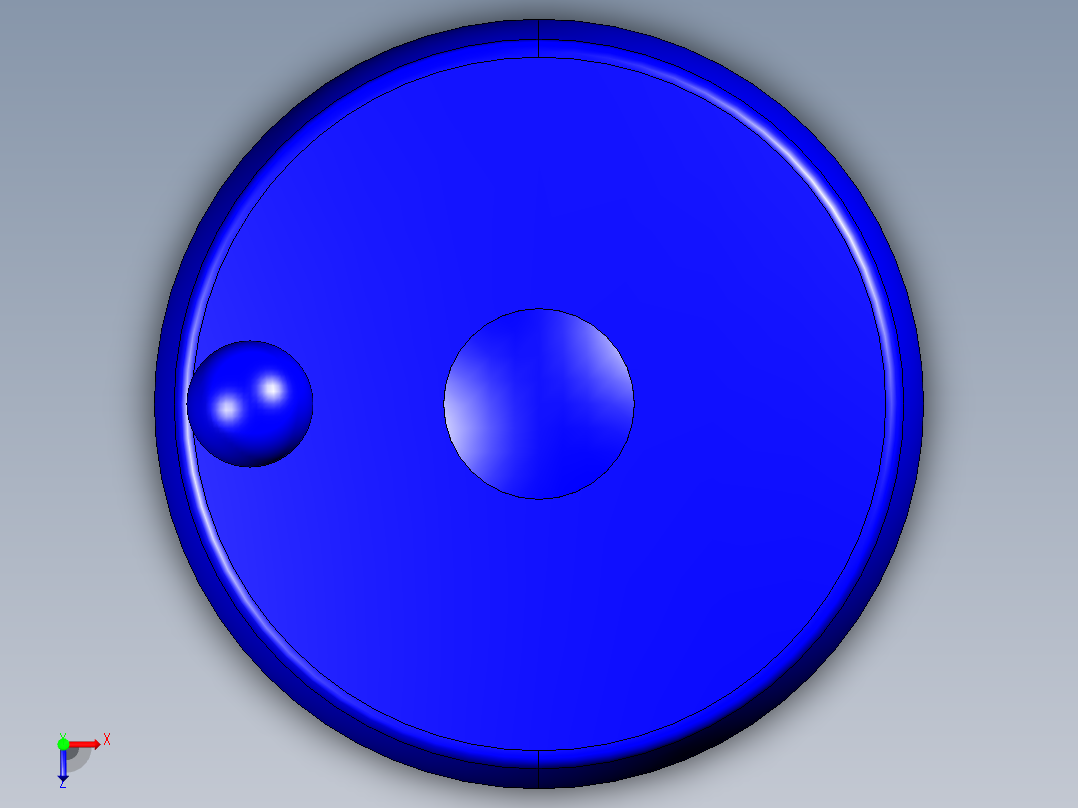 人體工學型二幅手輪ESW+I-3D多系列多零件图纸模型俯视图