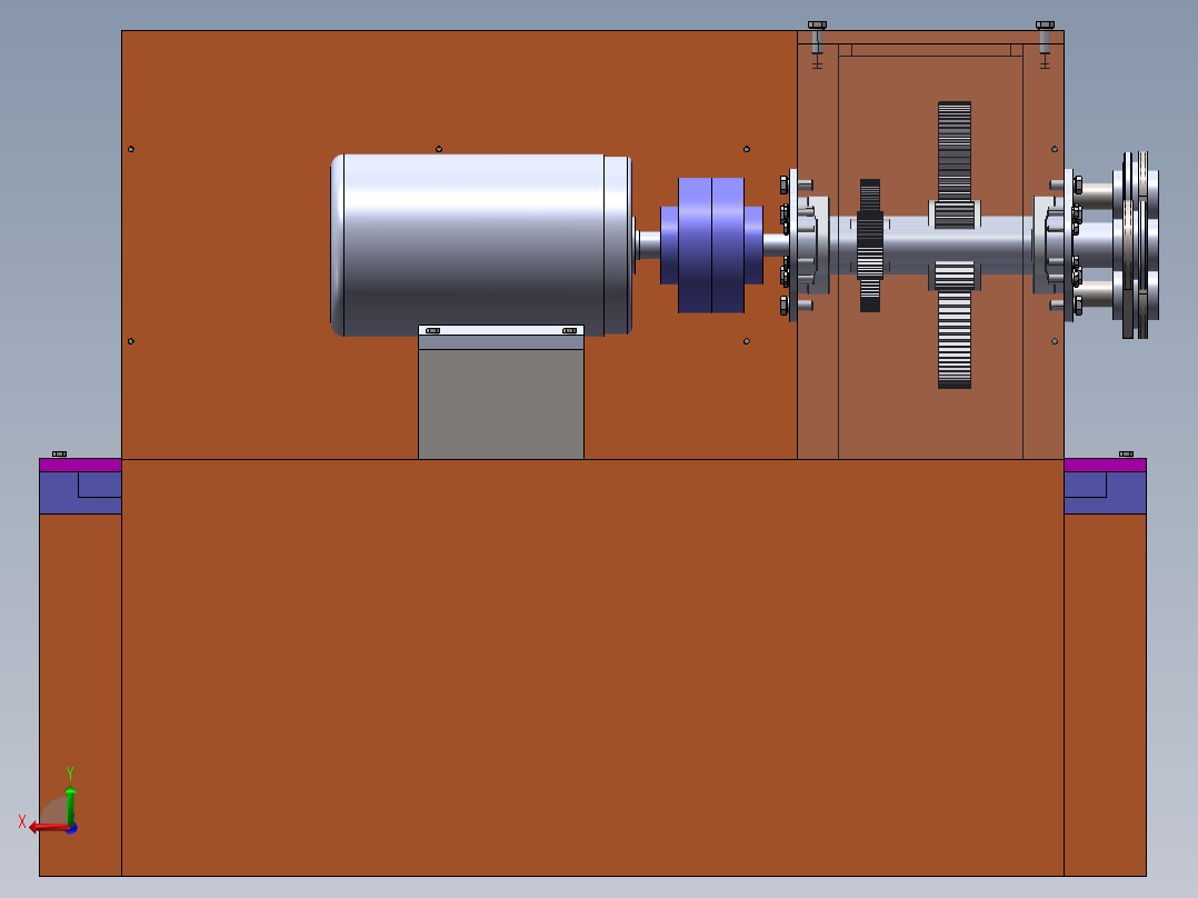 竹材旋切机SW三维图==1323642==300后视图