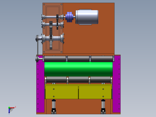 竹材旋切机SW三维图==1323642==300俯视缩略图