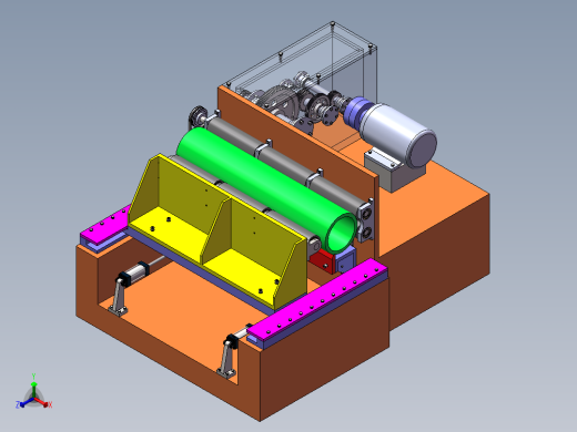 竹材旋切机SW三维图==1323642==300正等轴测缩略图