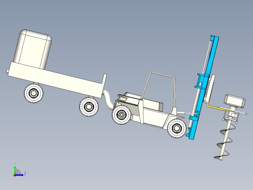 一体化植树机左视缩略图