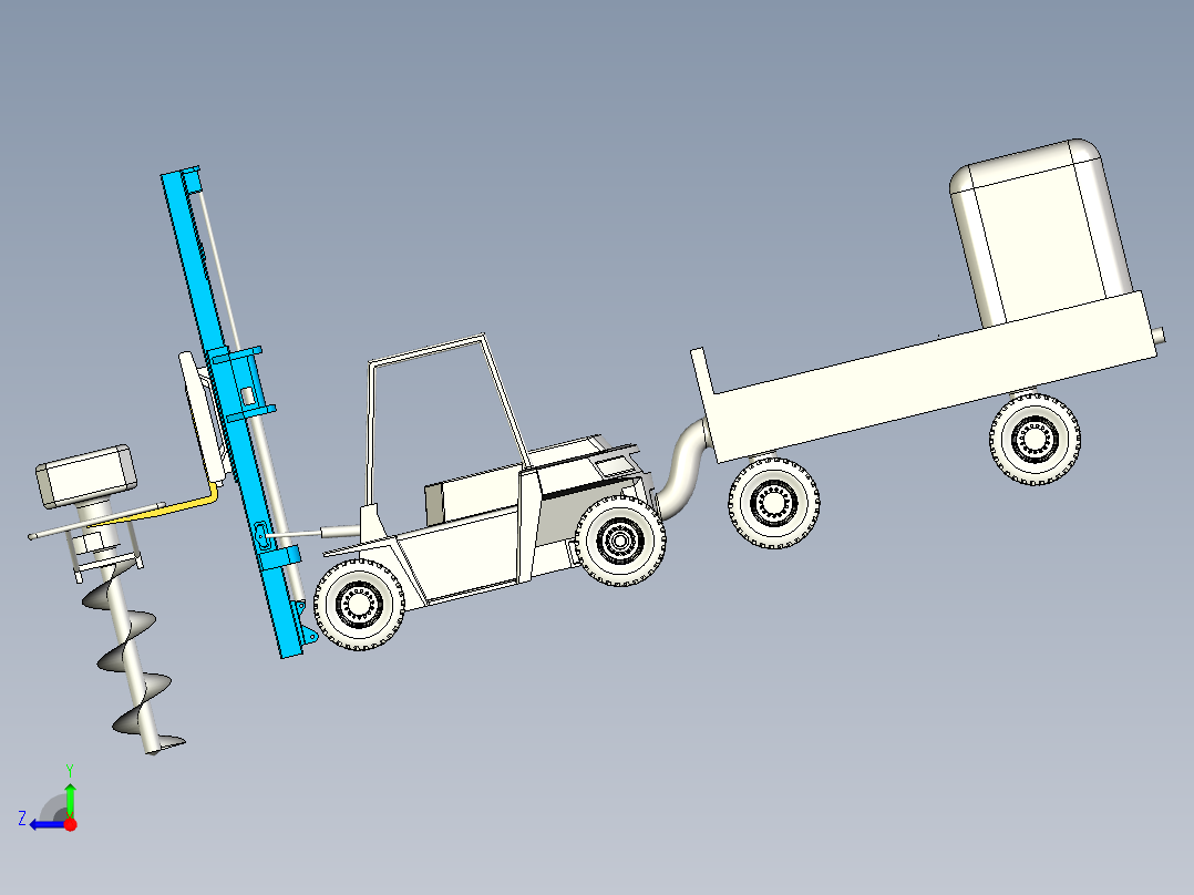 一体化植树机右视图