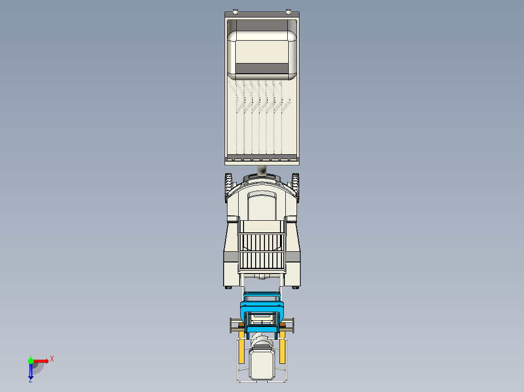 一体化植树机俯视图