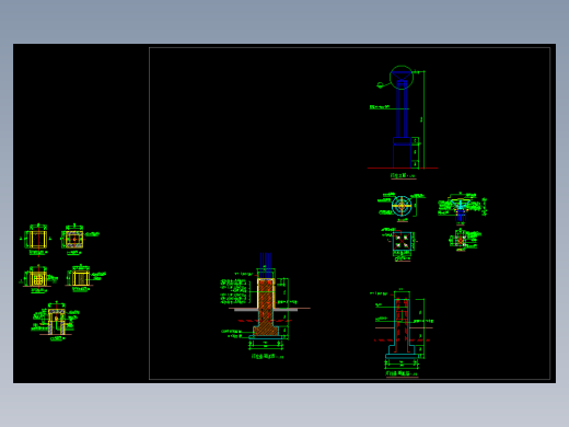 庭院灯灯具施工图