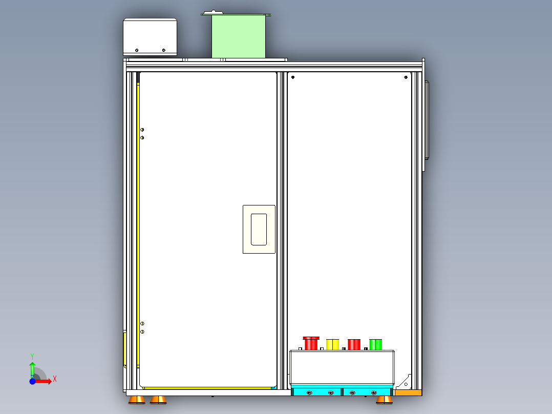 齿轮箱滚珠模块装配step前视图