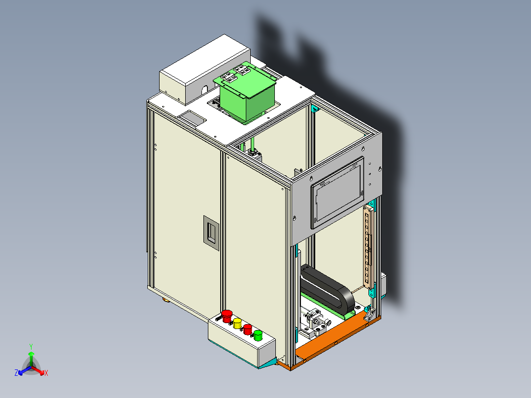 齿轮箱滚珠模块装配step正等轴测图