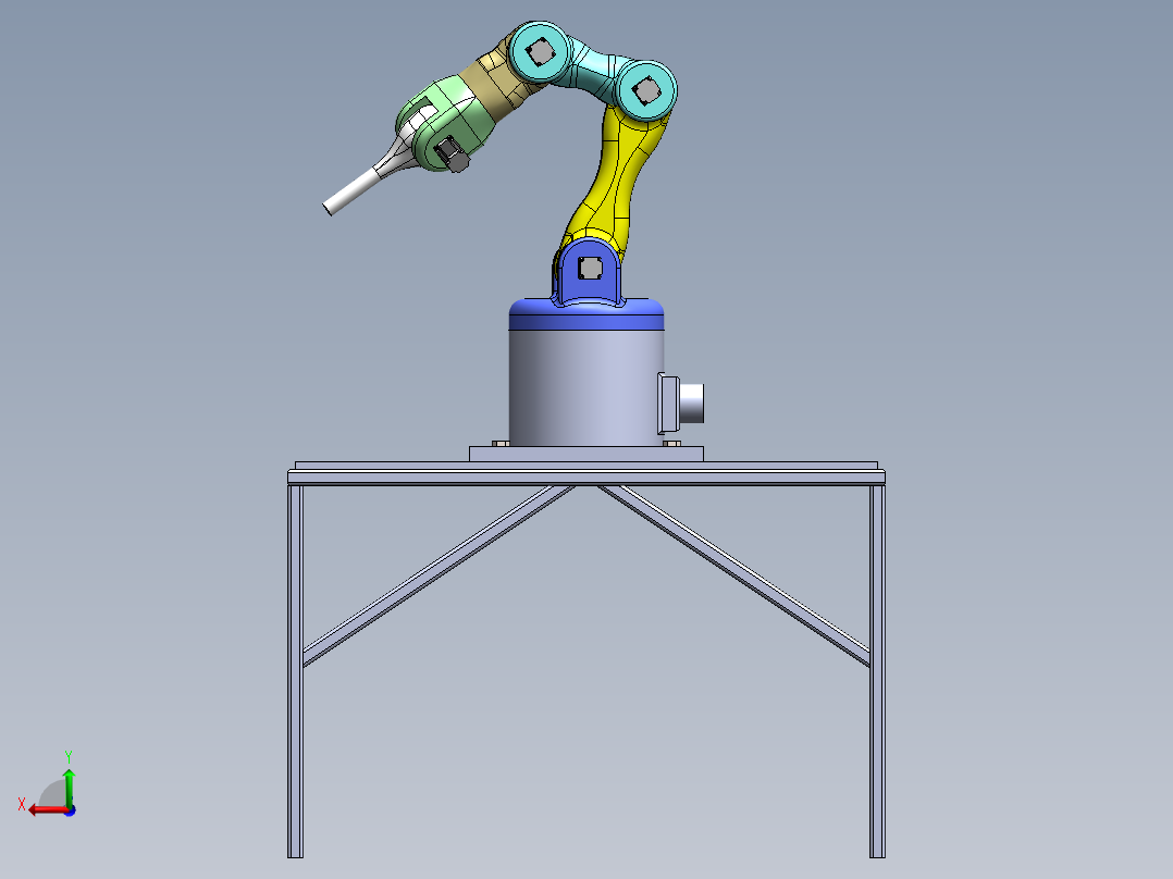 6轴机械臂后视图