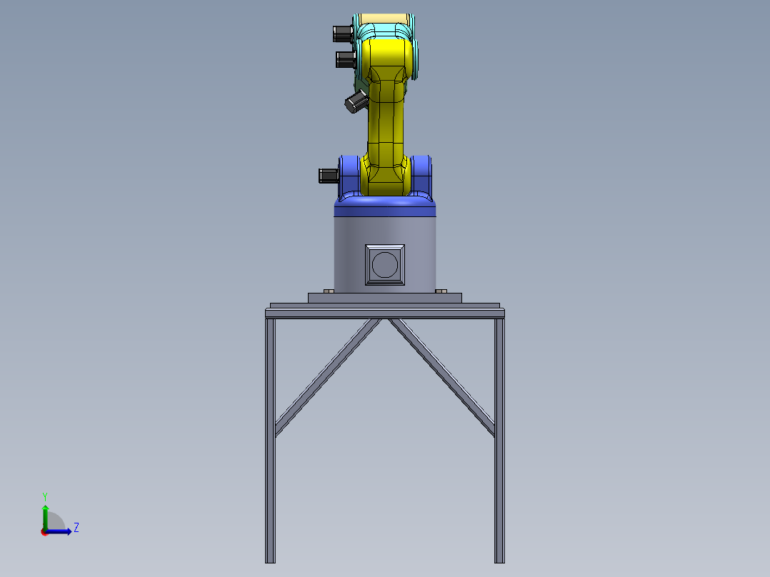 6轴机械臂左视图