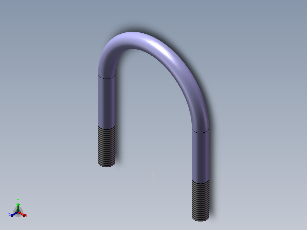 U形螺栓-76正等轴测图