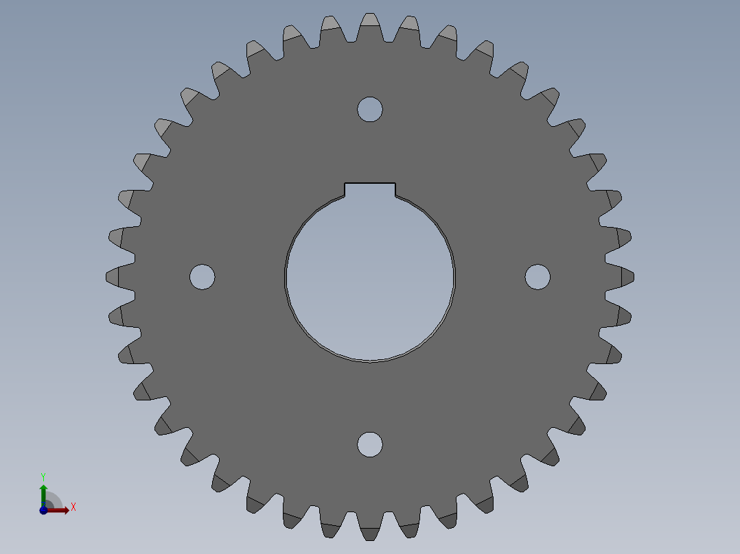 高频淬火直齿轮[SGGNCB3-40-A-40N]前视图