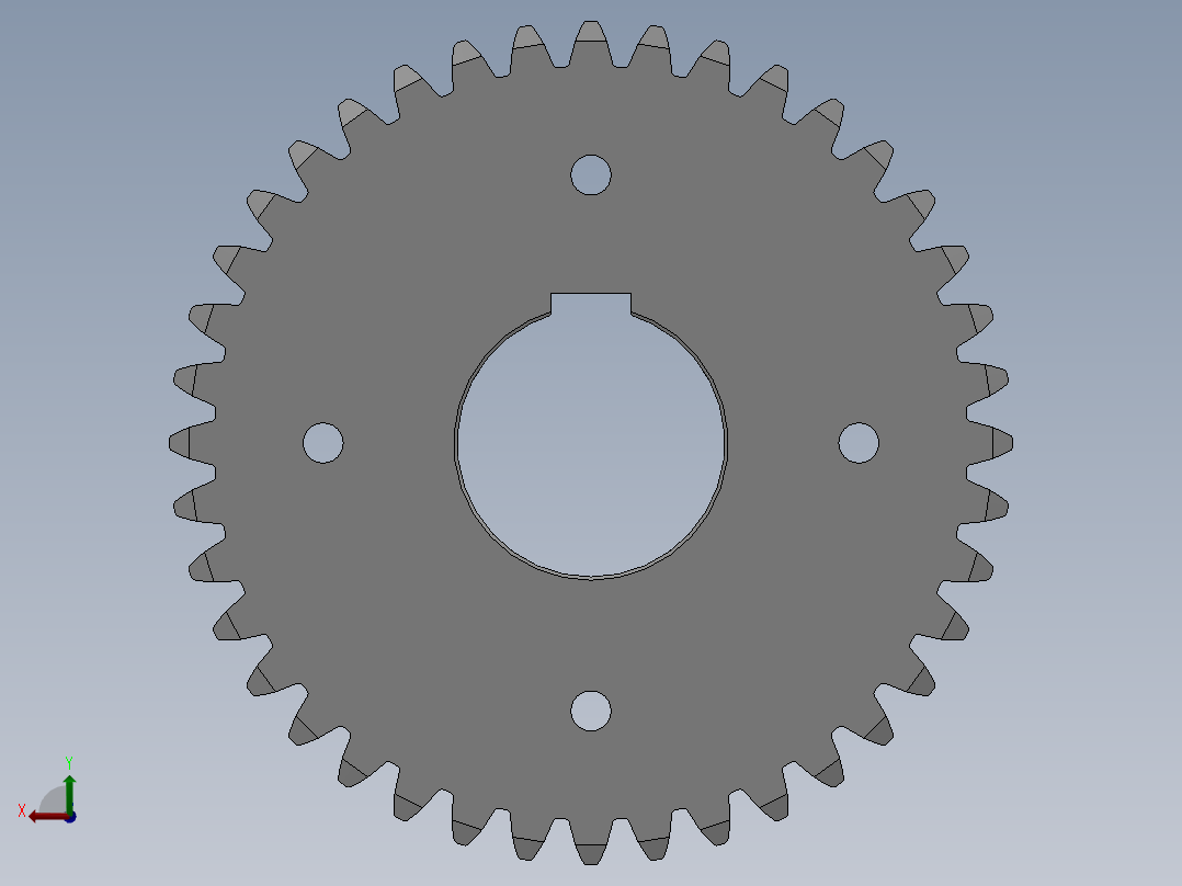 高频淬火直齿轮[SGGNCB3-40-A-40N]后视图