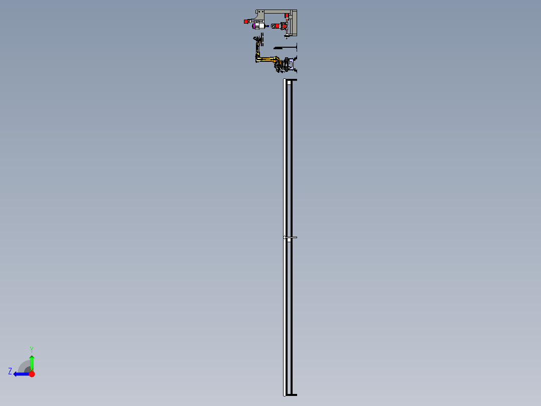 CNC5轴数控铣床与取料机械手组合右视图