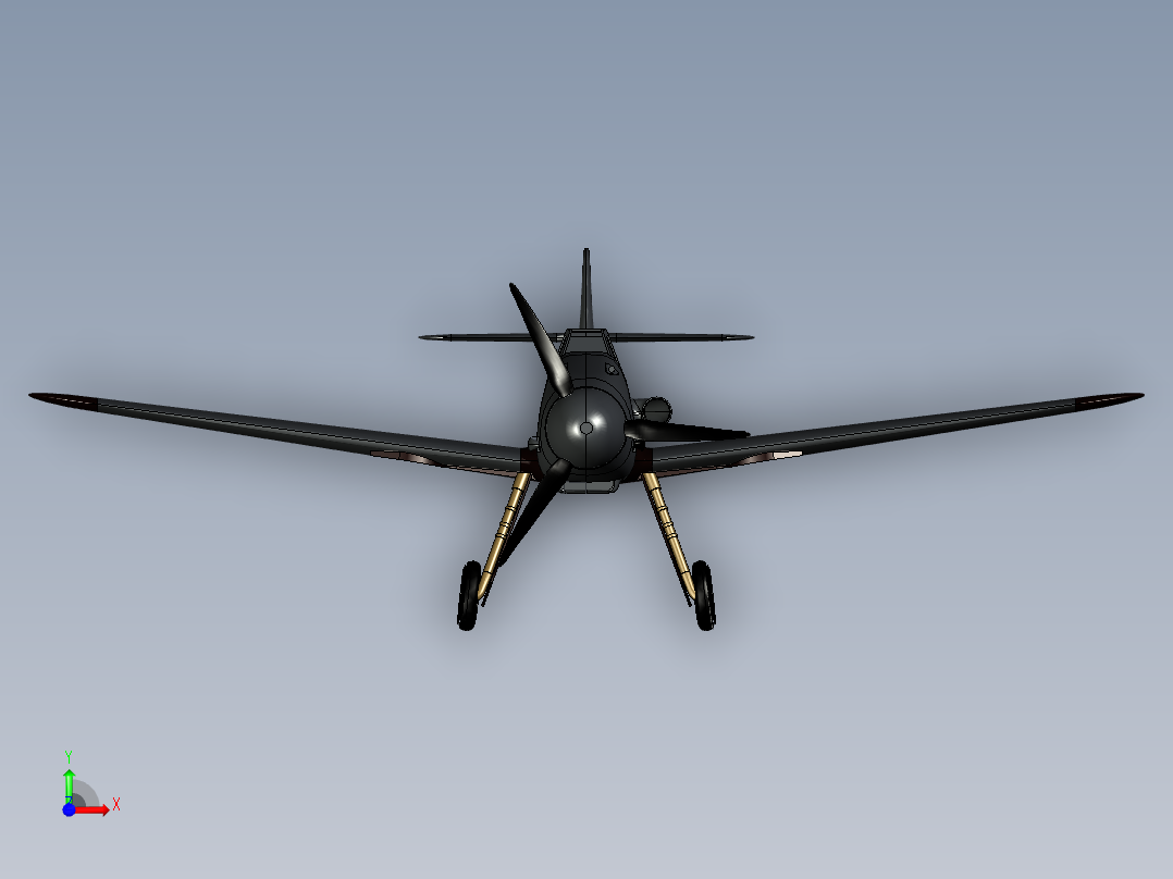 B2003970-Me 109 战斗机前视图