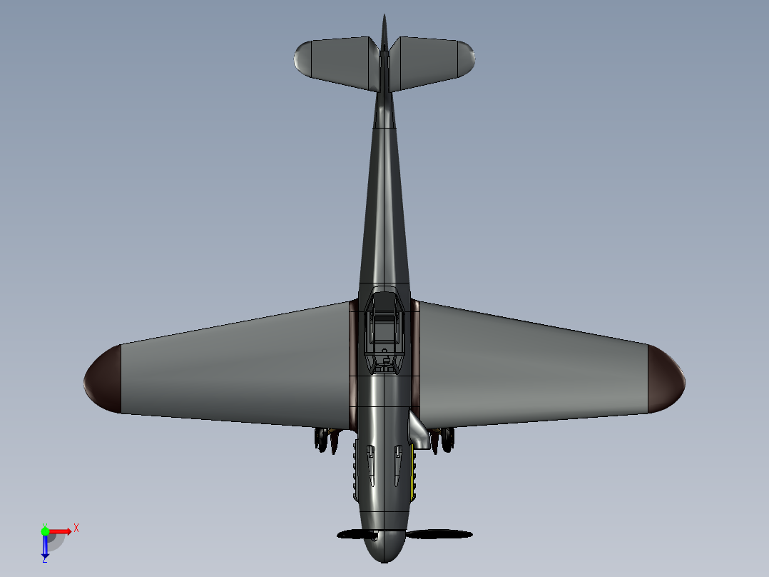 B2003970-Me 109 战斗机俯视图