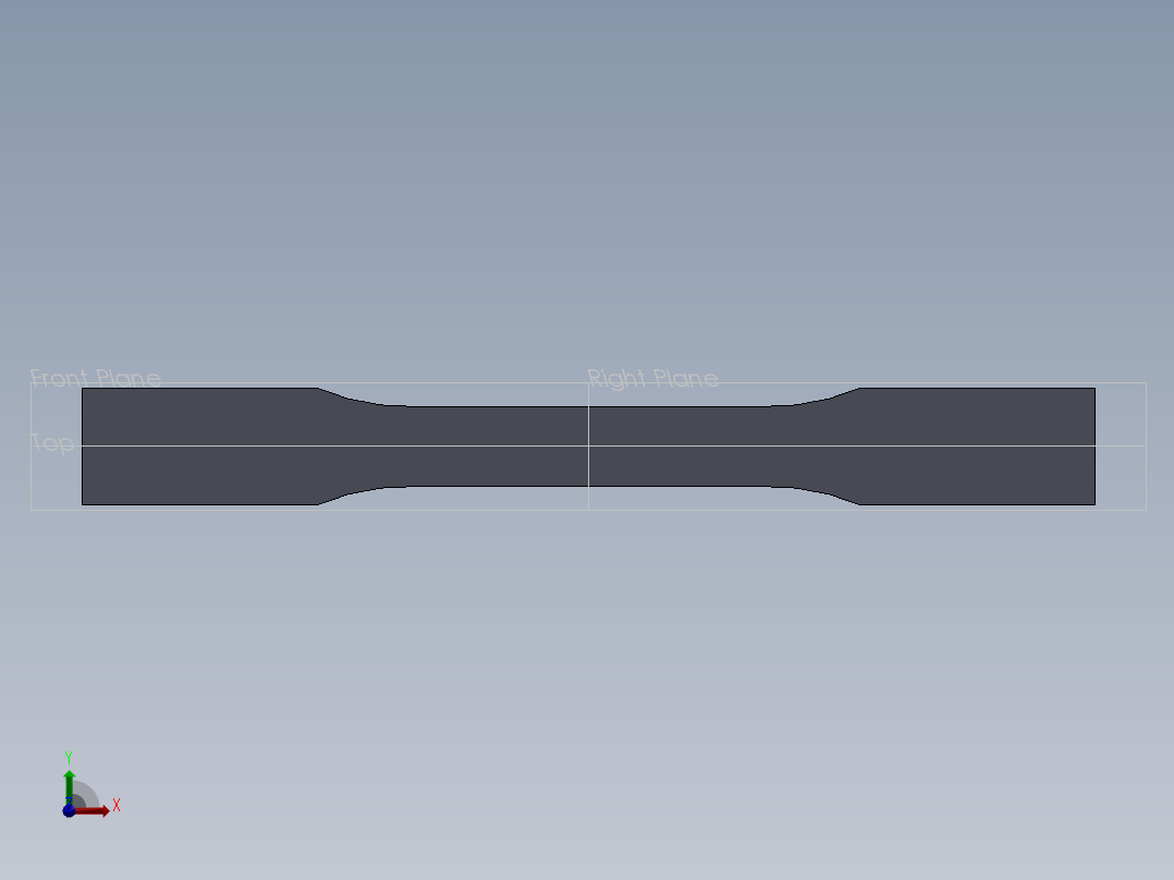 ASTM 测试样本前视图