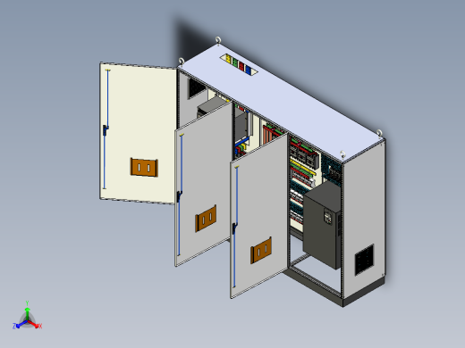 三柜组装万能断路器630A正装变频器控制柜 55325