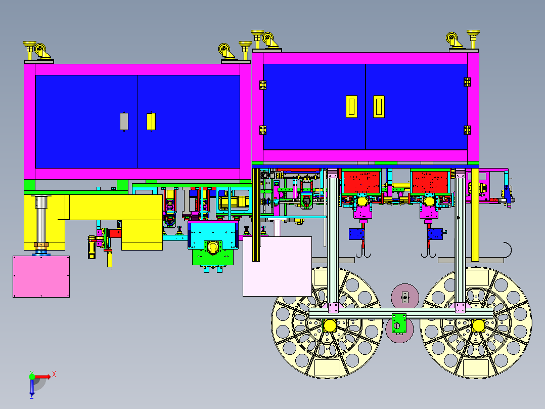 连接器插片检测捆包一体机设备俯视图