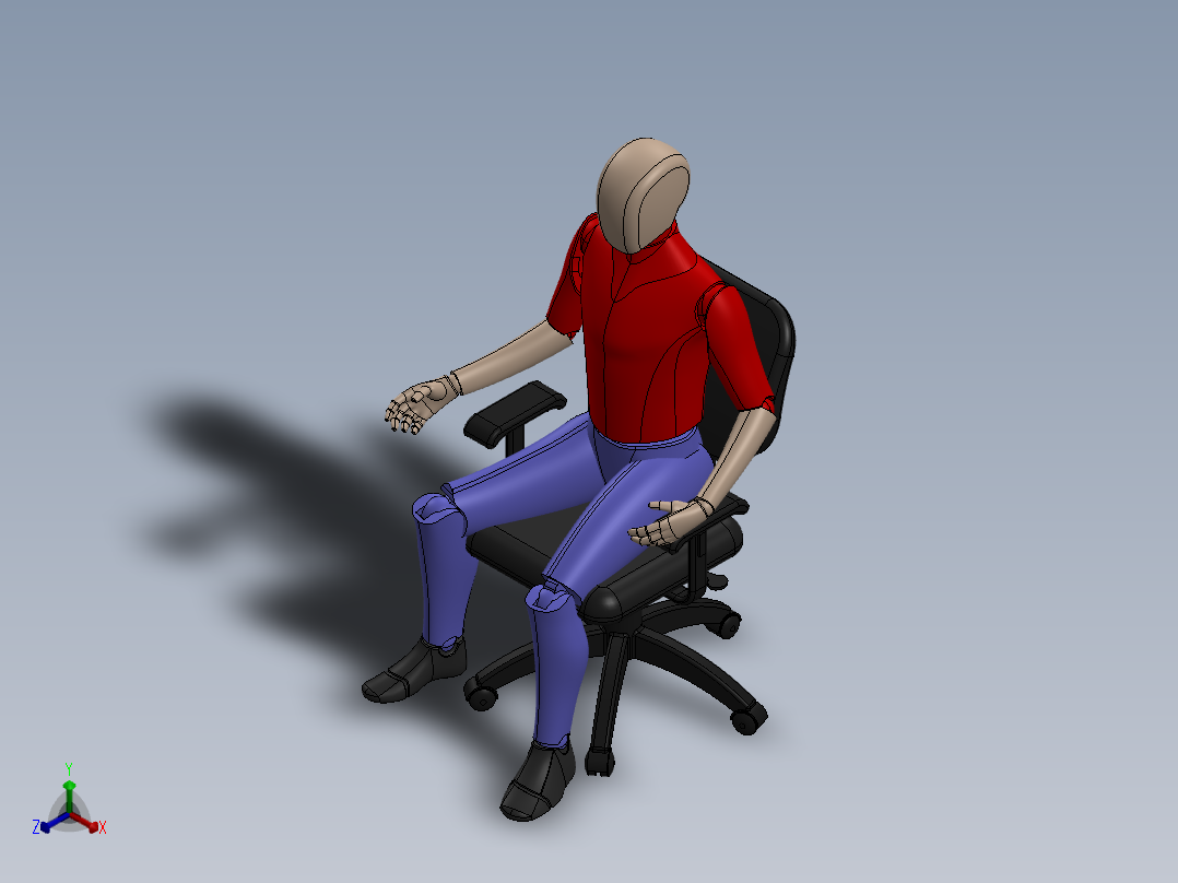 人体模型(47)正等轴测图