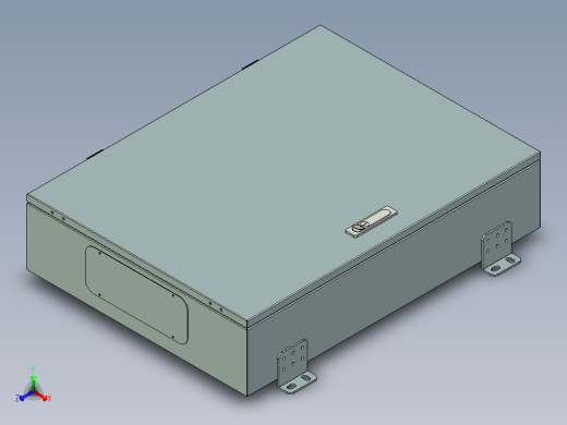 钣金光电箱正等轴测缩略图