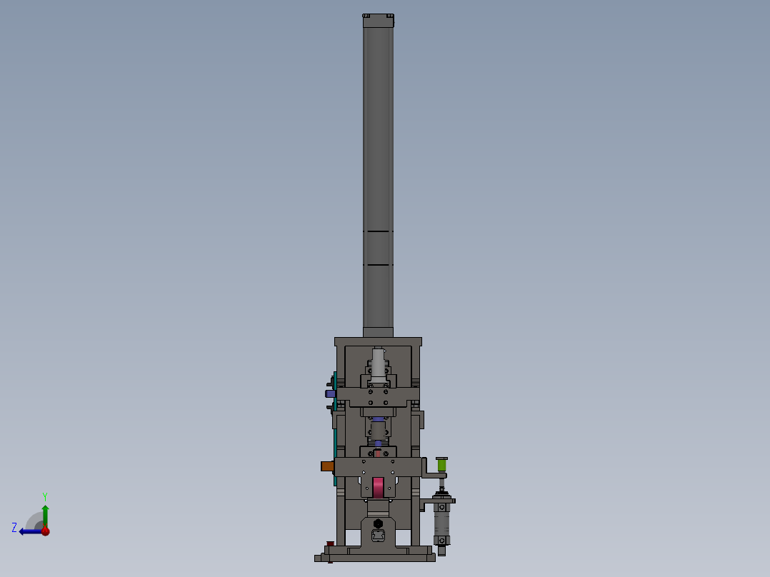 铆压机构右视图