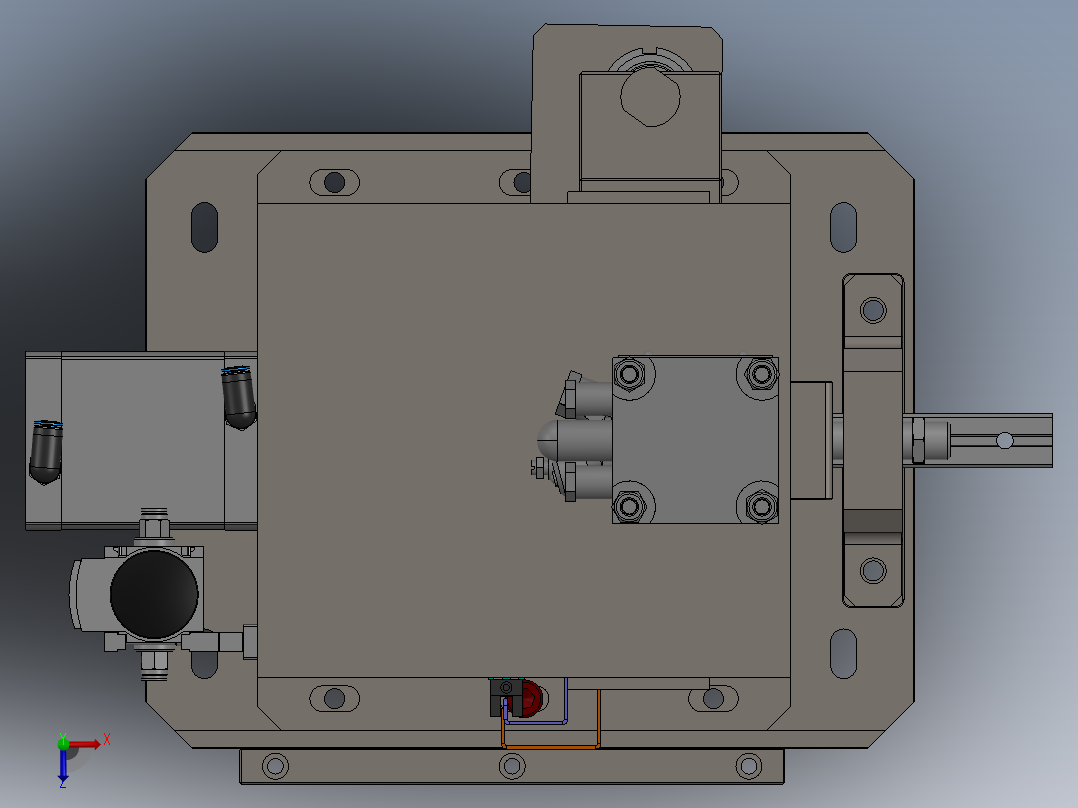 铆压机构俯视图