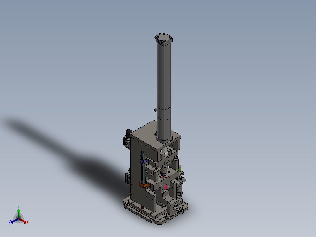 铆压机构正等轴测图