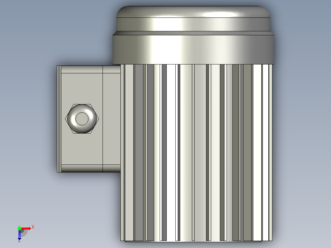 GH卧式附三相单相铝壳刹车缩框型齿轮减速马达GH-18-200W-50-A-G1-LT-HO_电机俯视图