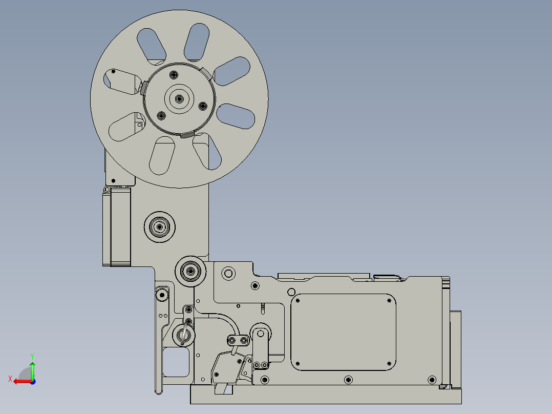 出标飞达后视图