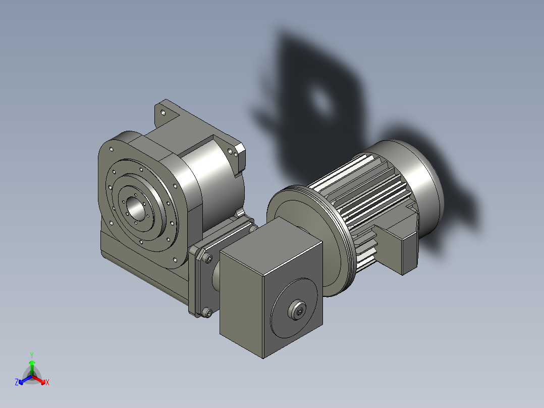 BS0-110DA配063减速机配1HP刹车马达垂直安装