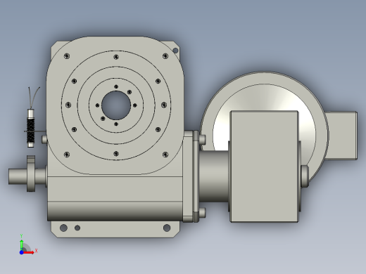 BS0-110DA配063减速机配1HP刹车马达垂直安装前视缩略图