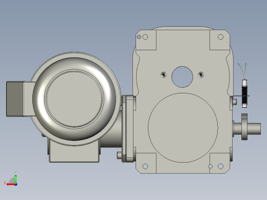 BS0-110DA配063减速机配1HP刹车马达垂直安装后视缩略图