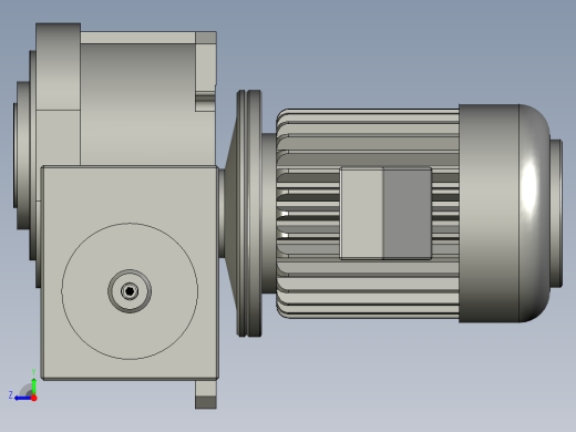BS0-110DA配063减速机配1HP刹车马达垂直安装右视缩略图