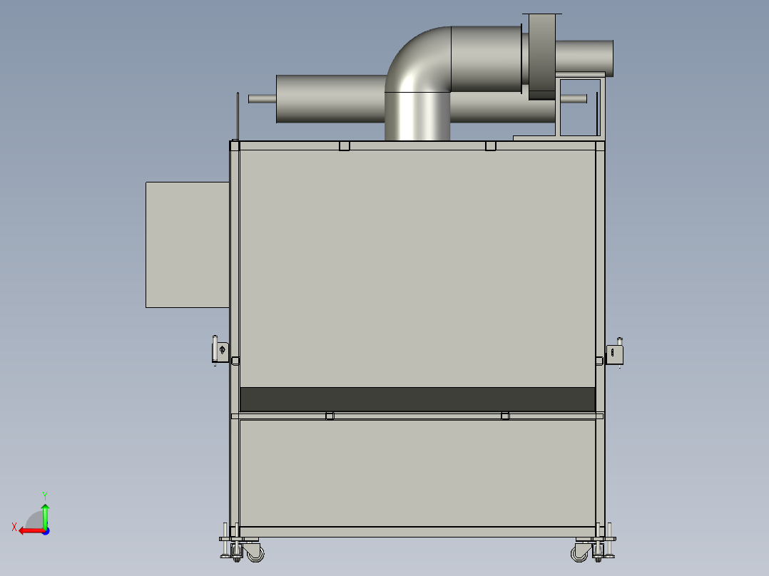 过滤柜漆雾吸收柜迷宫格纸箱后视图