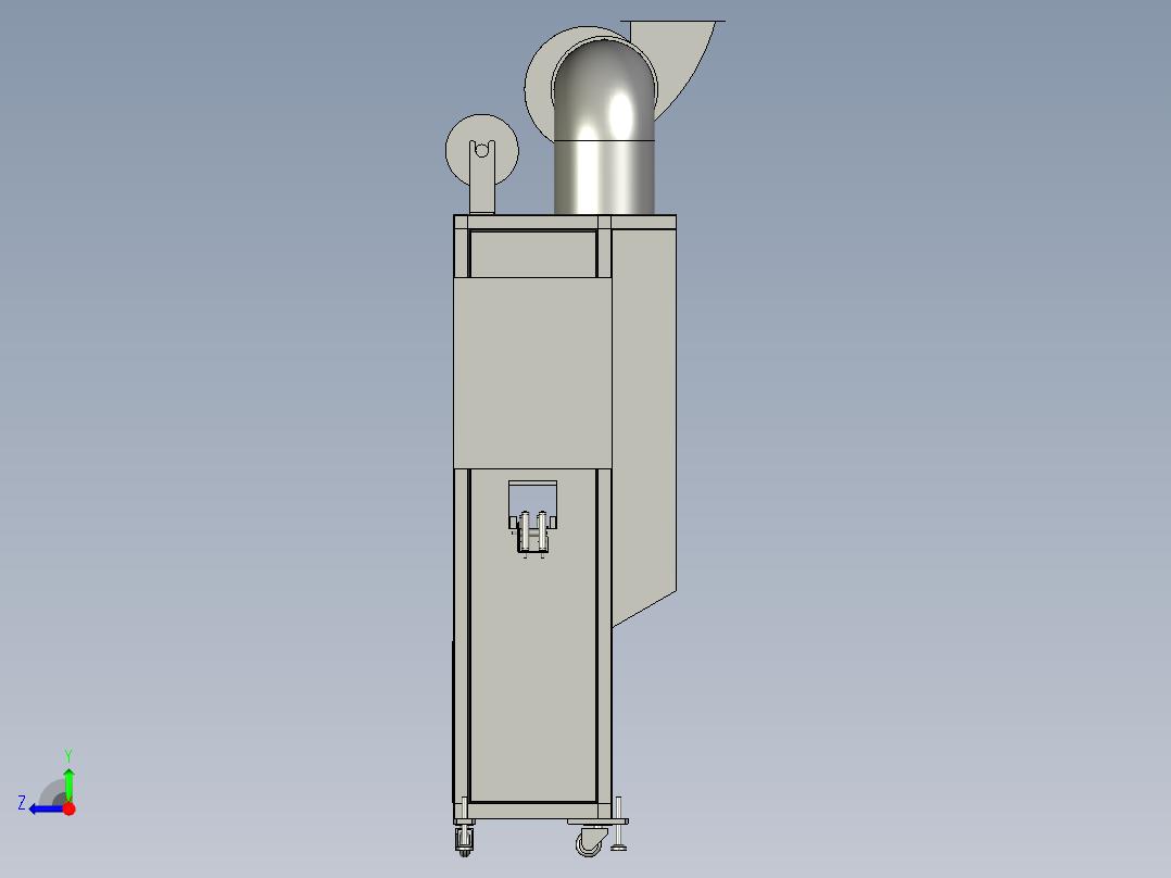 过滤柜漆雾吸收柜迷宫格纸箱右视图